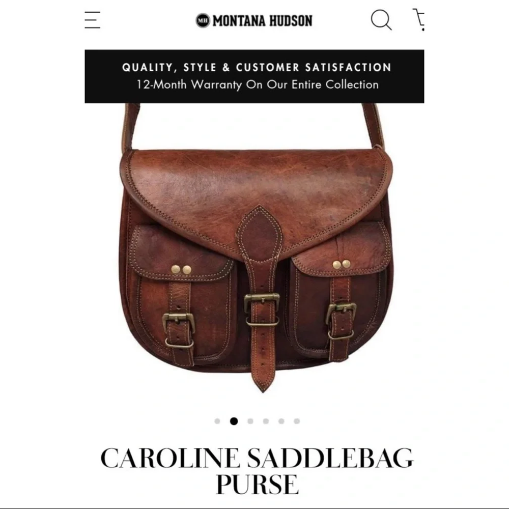New Montana Hudson Caroline Saddlebag Leather Purse - Picture 3 of 16
